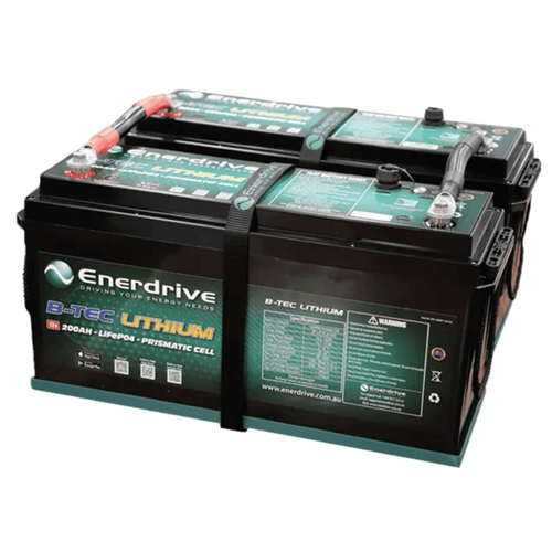 Enerdrive 2x 12V 200Ah Lithium Batteries Incl. Parallel Link Cable Kit