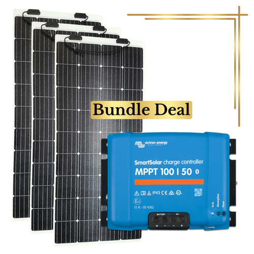 Sunman eArc 3x 175W Flexible Solar Panel & Victron SmartSolar MPPT 100/50 Kit