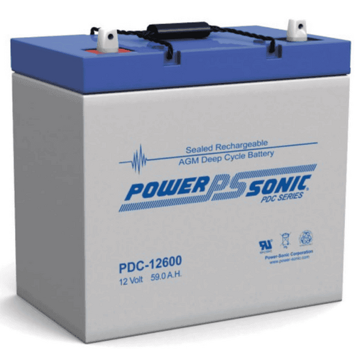 Power-Sonic 12V 59Ah AGM Deep Cycle Battery