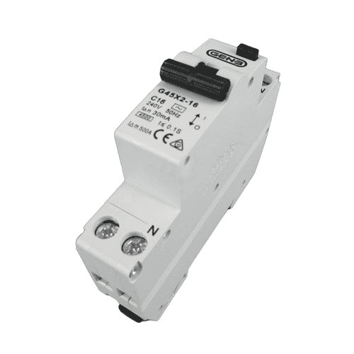 GEN3 Double Pole Single Module RCBO 16Amp Safety Switch/Circuit Breaker Combo