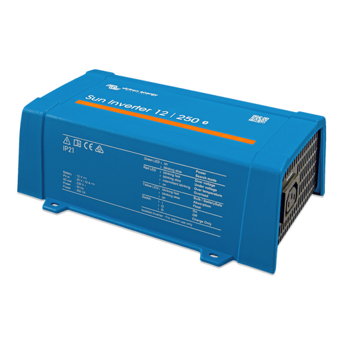 Victron 12V 250VA Sun Inverter 12/250-15 IEC Plug + 15A PWM Solar Charge Controller